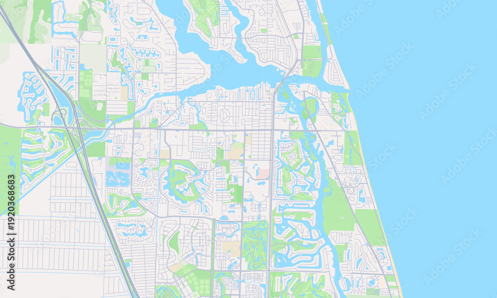 Obraz premium Jupiter Florida map