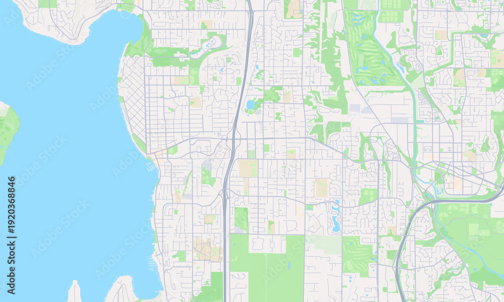 Fototapeta premium Kirkland Washington map