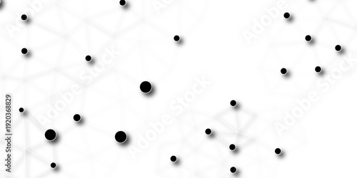 Technology abstract white digital background of connected dot with irregular stock lines. Vector colored background on white background illustration. Concept of Networking technology and futuristic. 