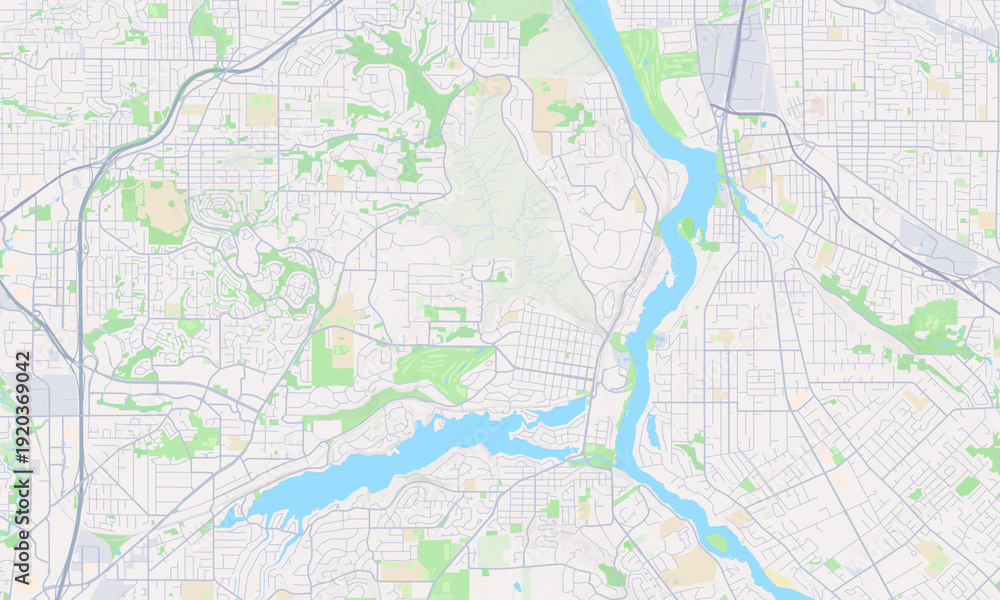 Obraz premium Lake Oswego Oregon map