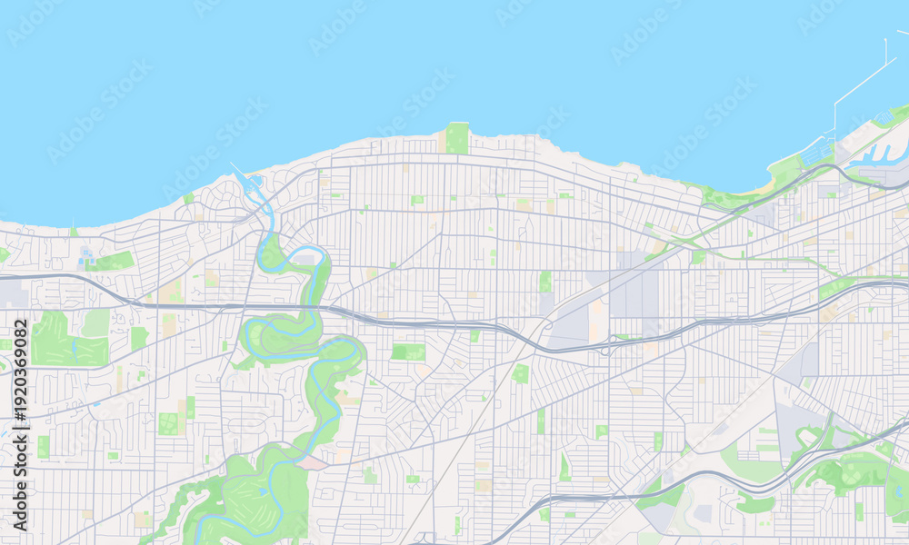 Naklejka premium Lakewood Ohio map