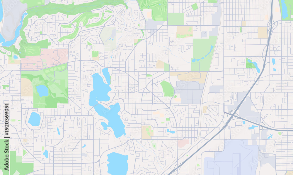 Obraz premium Lakewood Washington map