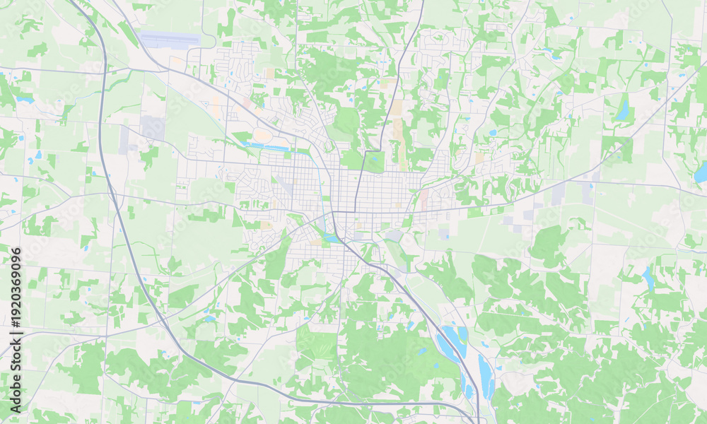 Obraz premium Lancaster Ohio map