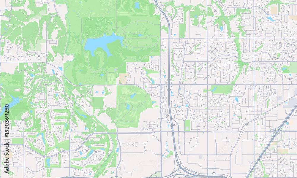 Obraz premium Lenexa Kansas map