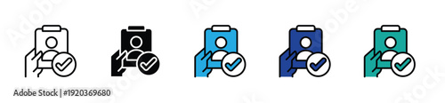 Medical Checkup Icon Set – Patient and Doctor Consultation Illustration