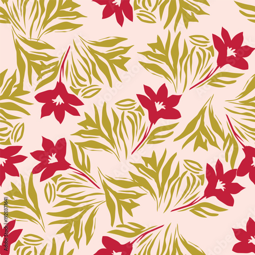 Seamless pattern from bouquet cute floral Traditional ornament yellow floral pattern,Abstract seamless simple floral pattern. Flower pattern. Spring pattern. used for textile, wallpaper, card 

