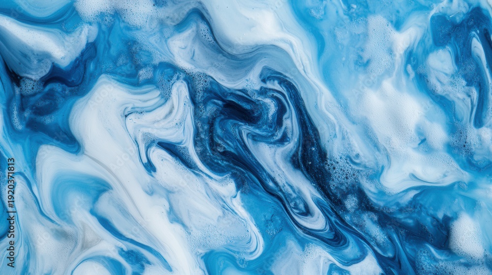 Obraz premium Stormy ocean visuals, Turbulent marble resembling stormy ocean conveying ecological urgency, Vivid marble imagery with chaotic streaks emphasizing urgent need for ocean preservation and cleanup