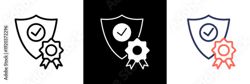 Quality Assurance triple icon