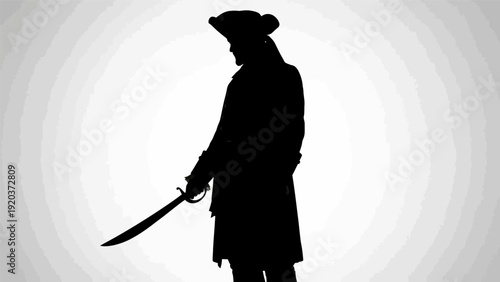 silhouette of a man in a dress