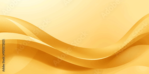 Abstract orange and yellow vector background with bright golden waves and gradient curves in a modern motion design illustration