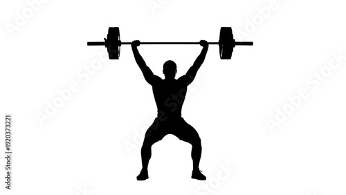 silhouette of a man lifting weights