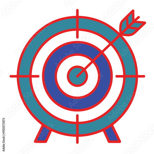 Target icon with arrow hitting center bullseye