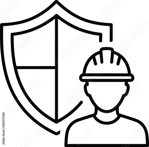 Industrial Safety and Occupational Health Line Icon Set Vector Illustration. world day safety and heath work