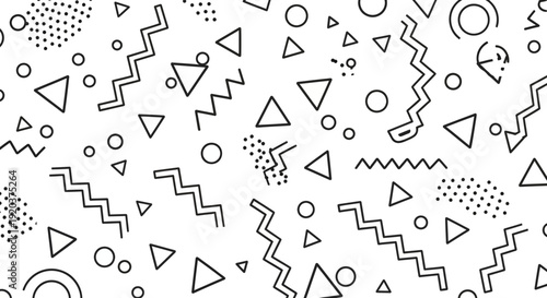 Geometric Shapes and Patterns in Black.