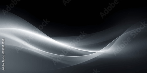 A flowing digital art wallpaper featuring a dark blue motion design with elegant light lines and curved wave patterns creates a textured energy backdrop in a black space illustration