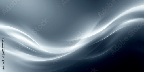 This digital art illustration features an abstract blue background with flowing waves and light rays that create a dynamic energy pattern of dark curves and motion lines for a modern texture wallpaper