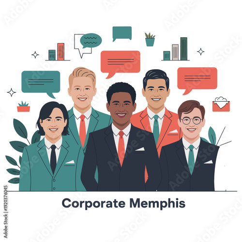 Diverse business team communicating effectively in modern office setting