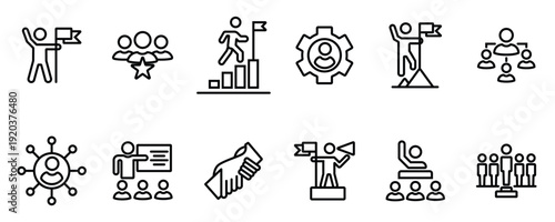 Company Structure and Teamwork Concept Symbols