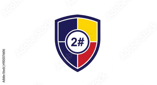 2# Premier Shield Badge – Navy Red Yellow Football Crest Logo