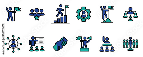 Human Resources and Organization Structure Icons