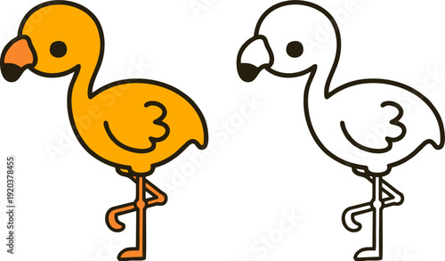 Cute Duck Cartoon Animal Vector Icon
