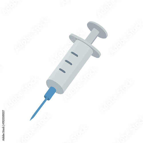 Essential medical syringe and needle for injections, vaccinations, and medication delivery, representing a fundamental tool in global healthcare and patient treatment