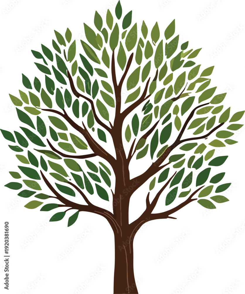 Obraz premium Tree with green leaves