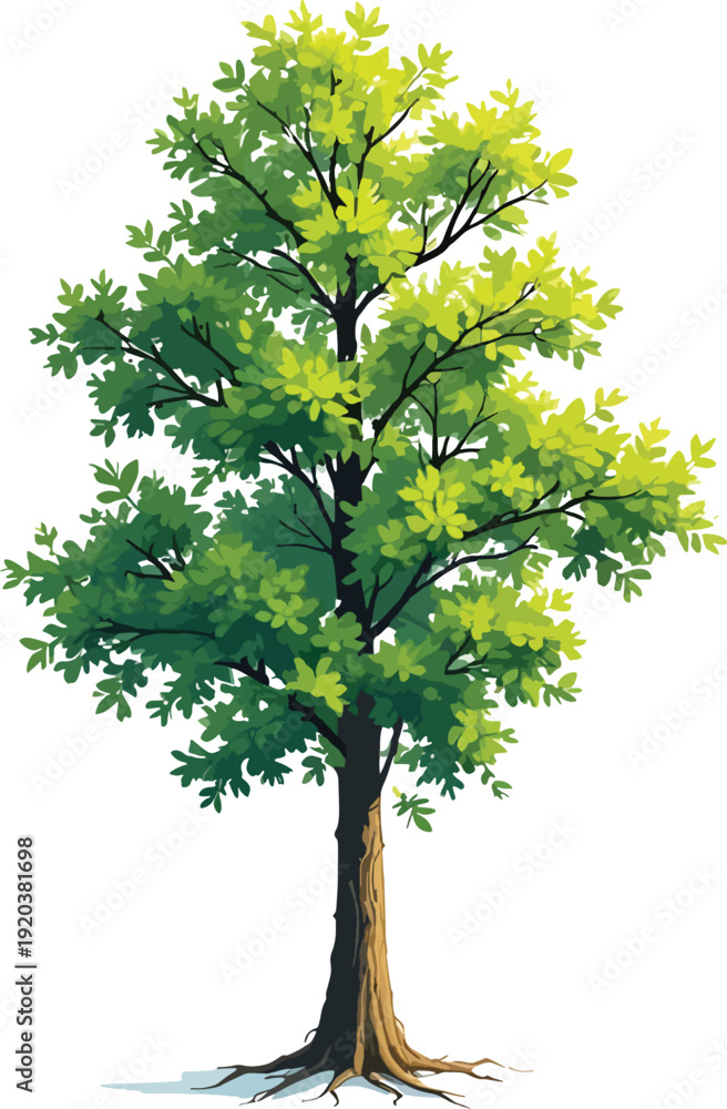 Obraz premium Tree with green leaves