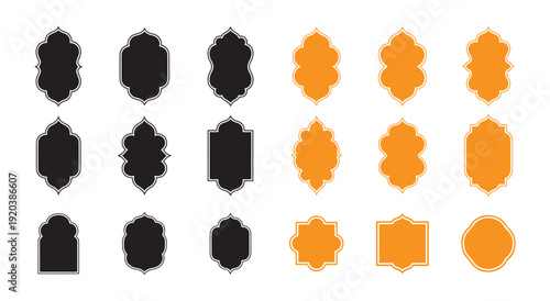 Black and color decorative vintage frame and label. Illustration eps 10