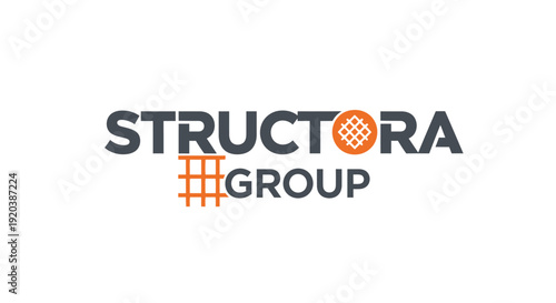 Group logo with creative grid hashtag letter O design for structure and network, isolated white background.