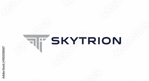 Geometric T and S Letter Logo for Sky-Related or High-Tech Industry, Isolated White Background