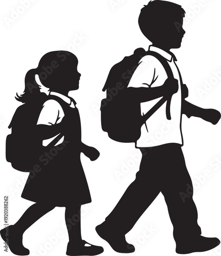 Children silhouettes