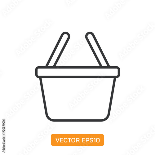 Shopping basket line icons- Mini collection and editable stroke series icon