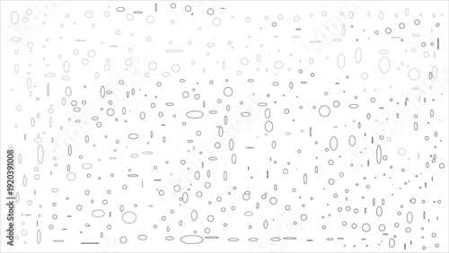 Abstract Vector Graphic with Scattered Black Lines and Shapes on White Background
