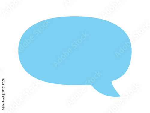 Simple speech bubble set, vector blue frame sticker, flat message box, blank chat box element, frame border, banner