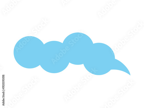 Simple speech bubble set, vector blue frame sticker, flat message box, blank chat box element, frame border, banner