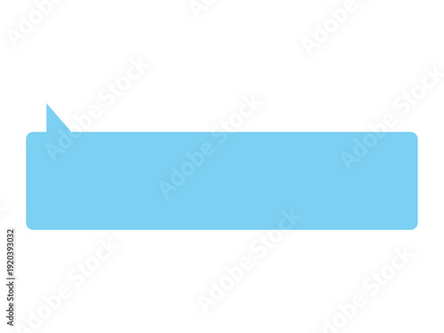 Simple speech bubble set, vector blue frame sticker, flat message box, blank chat box element, frame border, banner