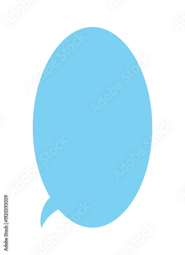 Simple speech bubble set, vector blue frame sticker, flat message box, blank chat box element, frame border, banner