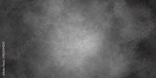 Dark Gray Abstract Grunge Texture Background; Moody Cement Wall Effect for Portrait Photography Overlay, Cinematic Slate Stone Surface with Subtle Vignette and Smoke Grain Details