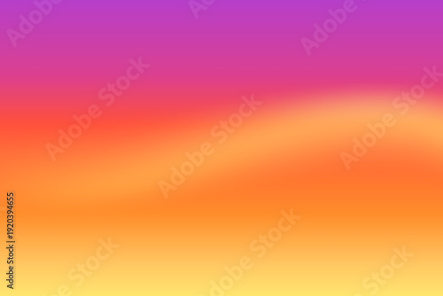 Fall simple gradient background. Warm autumn gradation wavy smooth texture. Orange yellow sun blurry effect backdrop. Vector simple vibrant bg. Sunset blur bright pattern.