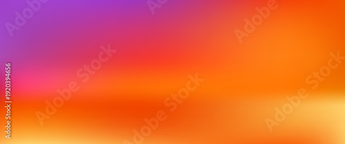 Abstract gradient backdrop featuring sunset colors transitioning from golden yellow to deep orange, creating a warm atmospheric background for creative composition. Vector simple vibrant gradation bg.
