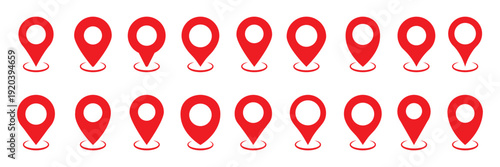Map pin icon. location pin place marker. Location icon. Map marker pointer icon set. GPS location symbol collection. Vector illustration Eps 10.