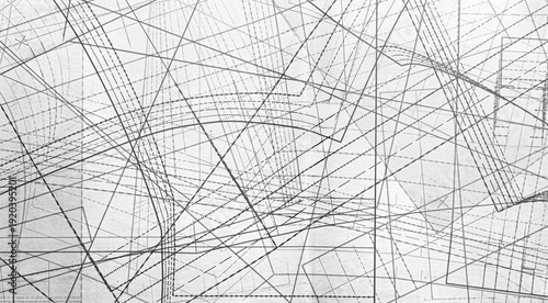 Sewing pattern lines creating abstract design background