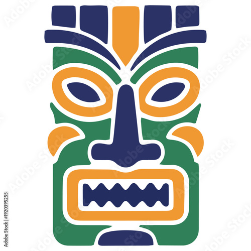 cartoon mustache character design as a fun vector icon illustration