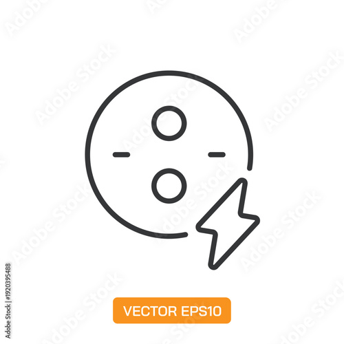 Energy line icons- Mini collection and editable stroke series icon