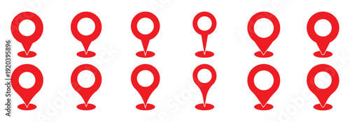 Location pin icon. Map pin place marker. Location icon. Map marker pointer icon set.