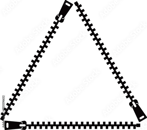 ファスナーのフレーム　ブラック