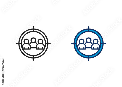 Target Audience Icon Set Multiple Style Collection
