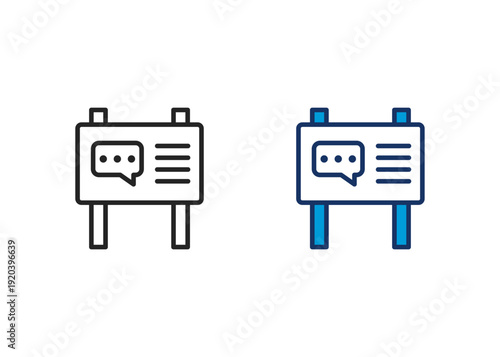 Slogan Icon Set Multiple Style Collection