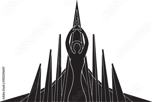 21 February International Mother Language Day Monument Inspired Vector Illustration Isolated on White